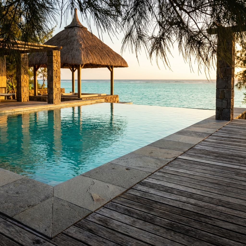 Infinity pool sunset